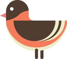 illustration d'oiseau de noël dans un style minimal vecteur
