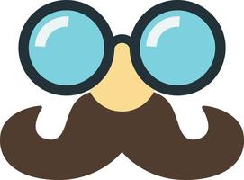 illustration de fausse moustache et lunettes dans un style minimal vecteur