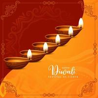 joyeux diwali festival traditionnel hindou célébration design de fond décoratif vecteur