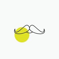 moustache. branché. movember. Masculin. icône de ligne hommes vecteur