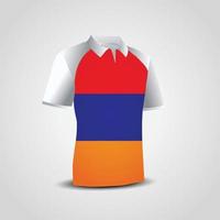 drapeau arménien imprimé sur la chemise vecteur