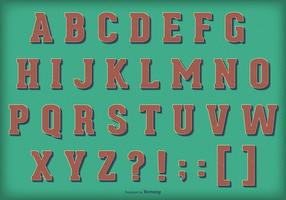 Rétro Vintage Vector Alphabet