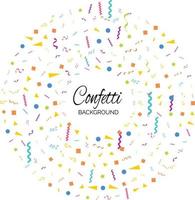 modèle de conception de concept de confettis jour férié heureux. illustration vectorielle de fond blanc célébration. vecteur