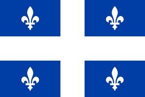 drapeau du québec, province du canada. illustration vectorielle. vecteur