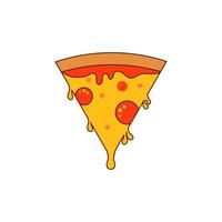 illustration de conception d'icône de vecteur de pizza délicieuse
