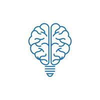 modèle d'icône d'illustration vectorielle de cerveau de santé vecteur