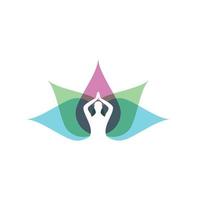 illustration de conception d'icône de vecteur de yoga