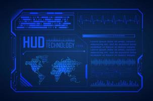 fond de technologie hud moderne vecteur