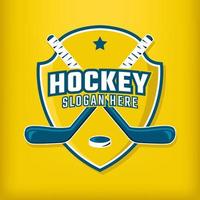 insigne de championnat de logo de hockey vecteur