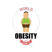 conception de flyer de la journée mondiale de l'obésité bonne pour la célébration de la journée mondiale de l'obésité vecteur