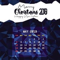 modèle de calendrier mai 2019 vecteur