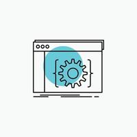 API. application. codage. développeur. icône de ligne de logiciel vecteur