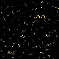 confettis dorés isolés. fond festif. illustration vectorielle vecteur