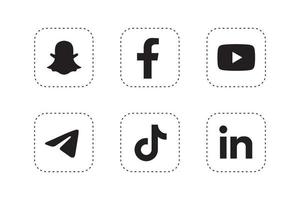 icône de médias sociaux populaire vecteur modifiable