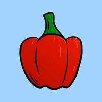 illustration vectorielle de paprika rouge légume vecteur