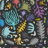 illustration vectorielle colorée de modèle sans couture de cellules de micro-organismes vecteur