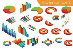 illustration infographique isométrique, adaptée aux diagrammes, aux infographies, à l'illustration de livres, aux actifs de jeu et à d'autres actifs liés aux graphiques vecteur