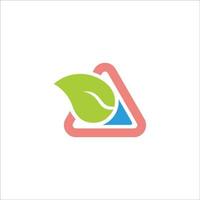 géométrique feuille eau triangle nature symbole logo vecteur