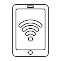icône du design moderne du wifi mobile vecteur