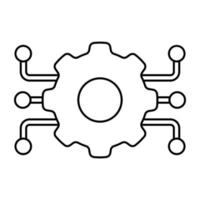 icône du design plat conceptuel du paramètre réseau vecteur