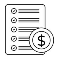 une icône de conception unique de plan financier vecteur