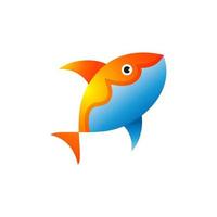 logo de poisson. icône de poisson. logo animalier. signe de symbole de poisson. modèle d'illustration vectorielle de poisson prêt à l'emploi. vecteur