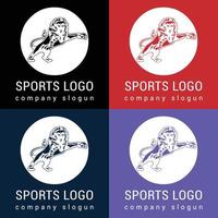 conception de logo de basket-ball, football, baseball et autres sports. vecteur