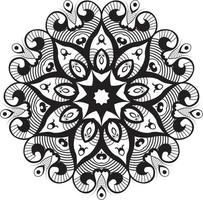 vecteur ornemental mandala, mandala. livre de coloriage. coloriage. présenter. anti-stress pour adultes. illustration vectorielle floral