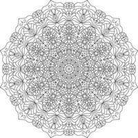 mandala de doodle dessiné à la main de vecteur. mehndi, tatouage, décoration, henné, page de livre de coloriage. vecteur libre