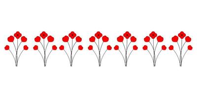 illustration vectorielle d'une fleur de pavot lumineuse. symbole du jour du souvenir de l'anzac vecteur