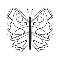 papillon insecte vecteur art ligne isolé doodle illustration