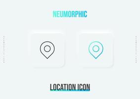 icône de localisation neumorphique vecteur