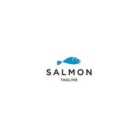 poisson saumon logo icône modèle de conception vecteur plat