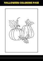 coloriage d'halloween pour les enfants. conception de page de coloriage d'art en ligne pour les enfants. vecteur