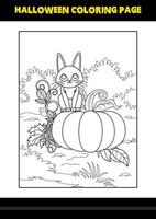 coloriage d'halloween pour les enfants. conception de page de coloriage d'art en ligne pour les enfants. vecteur