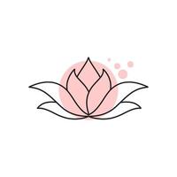 icône de vecteur de fleur de lotus beauté