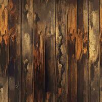graphique vectoriel de vieux carrelage mural en bois brun vertical sans couture parfait pour le fond