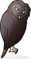 doodle personnage dessin animé hibou vecteur