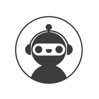 icône de robot chatbot. éléments pour la fenêtre de dialogue du service d'assistance en ligne de conception. vecteur