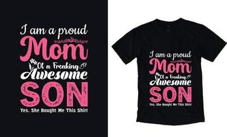 modèle de conception de t-shirt fête des mères vecteur