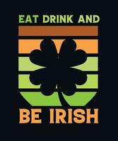 manger un verre et être irlandais vecteur