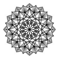 mandala noir, arrière-plan de conception de mandala ornemental de luxe, conception de mandala, conception de papier peint d'art de livre de coloriage de modèle de mandala, modèle de tuile, carte de voeux, mandala noir et blanc vecteur