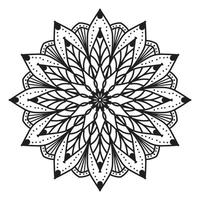 mandala noir, arrière-plan de conception de mandala ornemental de luxe, conception de mandala, conception de papier peint d'art de livre de coloriage de modèle de mandala, modèle de tuile, carte de voeux, mandala noir et blanc vecteur