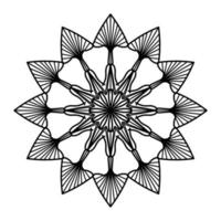 mandala noir, arrière-plan de conception de mandala ornemental de luxe, conception de mandala, conception de papier peint d'art de livre de coloriage de modèle de mandala, modèle de tuile, carte de voeux, mandala noir et blanc vecteur