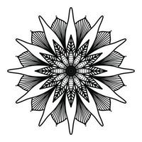 mandala noir, arrière-plan de conception de mandala ornemental de luxe, conception de mandala, conception de papier peint d'art de livre de coloriage de modèle de mandala, modèle de tuile, carte de voeux, mandala noir et blanc vecteur