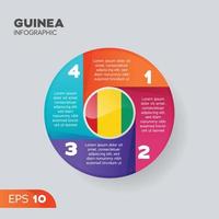 élément infographique de la Guinée vecteur