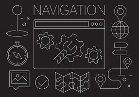 Icônes de navigation gratuites vecteur