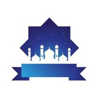 illustration vectorielle de mosquée fond vecteur