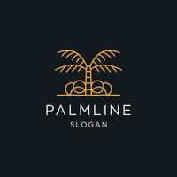 palmier logo icône modèle vecteur