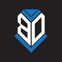 création de logo de lettre bd sur fond noir. concept de logo de lettre initiales créatives bd. conception de lettre bd. vecteur